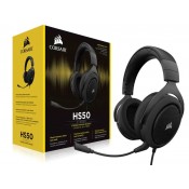 HEADSET GAMING CORSAIR HS50 STEREO CARBONO HS 20HZ - 20 KHZ - CA-9011170-NA