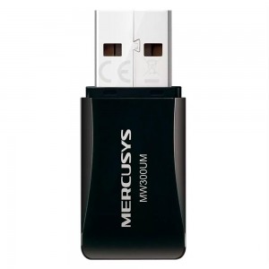 Adaptador Mercusys MINI USB Wless MW300UM N300 USB 2.0 - PN # MW300UM(EU)