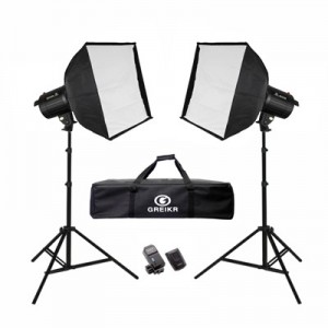 KIT MACTOP GREIKA 600WS ( 02MACTOP+02SOFTBOX 60X60+01 CT04+02 TRIPES ILUMINAÇÃO+01 BOLSA YS5027