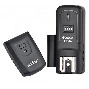 RADIO AUTO FLASH REMOTO 16 CANAIS ( TRANSMISSOR+RECEPTOR ) - Para Flash de estudio e Speedlite