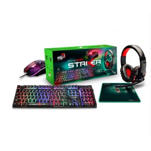 Kit Combo Gamer 4x1 Teclado Mouse Headset ELG Striker Cgsr41 