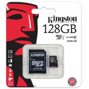 Cartão Mem Micro SD Kingston BR NACIONAL 128Gb 