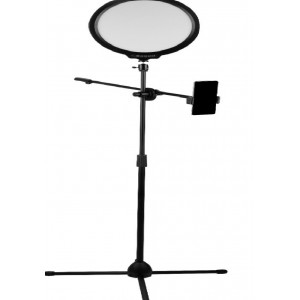 Iluminador Led Ring Light 12 Soquete 3em1 Make Fotos Tripé Selfie Portátil Youtuber Blogueiro Maquiagem