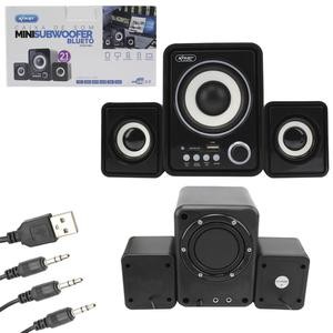 Caixa De Som Mini Subwoofer Bluetooth USB 5W KP-6017BH KNUP