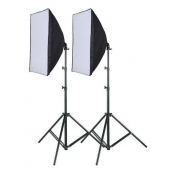 Kit Youtuber 2 Softbox 50 X 70 E27 Luz + 2 Tripes 2m