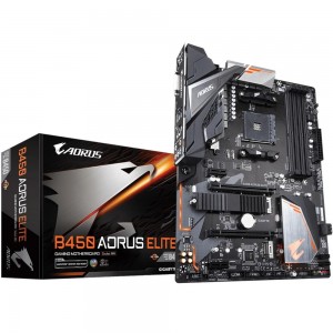 Placa Mae Gigabyte B450 AORUS ELITE (AMD4/DDR4/DVI-D/HDMI) - PN # B450 AORUS ELITE
