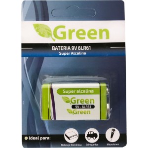 Bateria Green 9v Alcalina 6LR61 