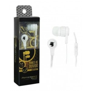 Fone Ouvido Performance EASY FLAT C/MICROFONE - BRANCO - PN # 043-0022