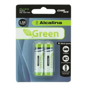 Pilha Green Alcalina Ultra AA LR6 - Blister C/ 2 Pecas 