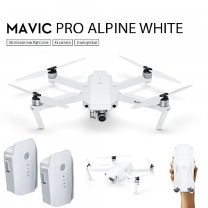 Drone DJI Mavic Pro Alpine Branco Combo Inclui 2 Baterias Extra Edição Limitada