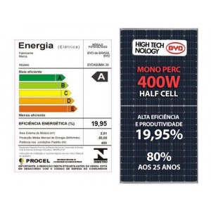 PAINEL SOLAR FOTOVOLTAICO BYD  400MIK-36  400W HALF CELL