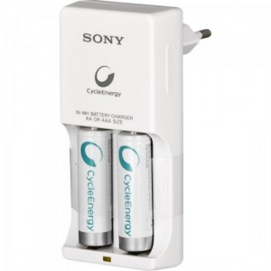 Carregador SONY P/Pilha Recarreg. c/2 AA 1000mAh BCG34HW2 - PN # 54903