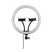ILUMINADOR TIPO RING LIGHT 12 MODELO CL-12 LED -COM SUPORTE PARA 02 SMARTPHONES