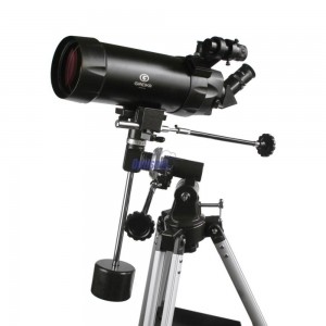TELESCOPIO EQUATORIAL MAKSUTOV-CASSEGRAIN - 90 COM TRIPÉ E ACESSORIOS