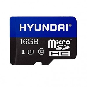 Cartão Memoria Micro SD Hyundai 16GB + 1 Adpt. Class 10 - PN # SDC16GU1
