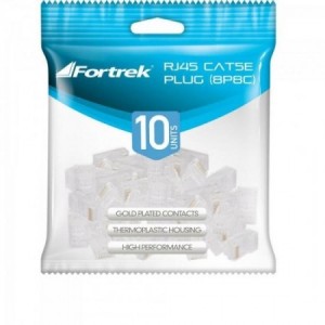 Conector RJ45 Macho Fortrek CAT5E ( PACOTE c/10 ) - PN # 57976