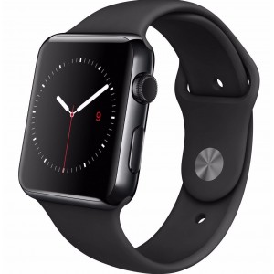 Apple Relógio 42mm aço inoxidável (MLC82LL / A) Sport preto