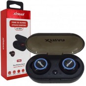 Fone de Ouvido Xtouch Earpods Bluetooth Preto e Azul XTRAD LC-824