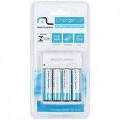 Carregador Multilaser De Pilhas + 4 Pilhas Aa - Bivolt CB054