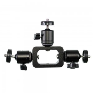 Suporte Adaptador Para Encaixe De 3 Acessórios Fotográficos 