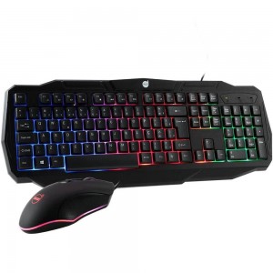Kit Gamer Teclado Luz Rgb + Mouse Battlefire Revolution Dazz
