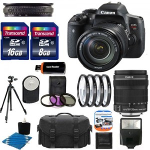 Câmera Canon EOS Rebel T6i DSLR kit com 18-135mm STM 24GB