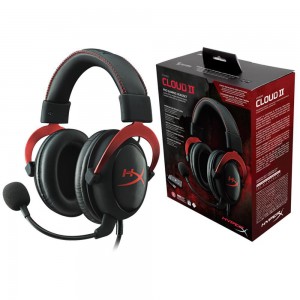 HEADSET GAMER HYPERX CLOUD II KHX-HSCP-RD - PRETO/VERMELHO