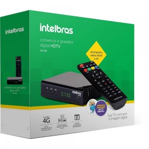 Receptor Conversor Digital Tv Hd E Gravador Cd730 Intelbras