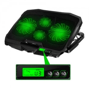 Base Suporte Cooler Para Notebook 17 Led 4 Coolers potente