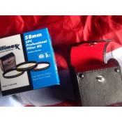 Kit 3 Lentes Ultimaxx 58mm Com Case, cpl, fl-d Uv, Kit de Filtro Polarizador e Fld Deluxe