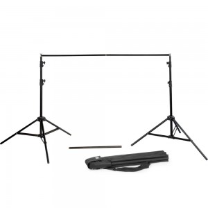 KIT BARRA MODULAR P/ SUPORTE FUNDO - C/ 2 TRIPES ALT 2,50MT - 4 MODULOS DE FERRO - FT-901