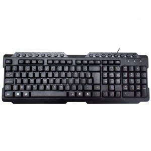 Teclado K-MEX multimídia KM-5828 USB Preto ( s/Logo )