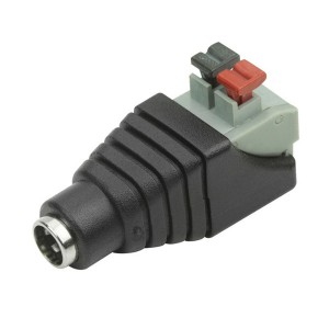Conector borne - j4 femea borne 2.1 / 5.5mm - engate rapido - PN # 062-0296