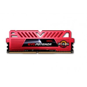 Mem GEIL Evo Potenza 8G DDR4 3000MHz Vermelha - PN # GAPR48GB3000C16ASC