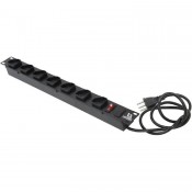 FILTRO DE LINHA LACERDA 7 TOMADAS PT P/ RACK 19" METALICO