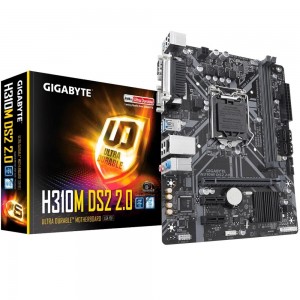 Placa Mae Gigabyte H310MDS2 (1151/DDR4/VGA/SerialParalela/mATX) - PN # H310M DS2 2.0 - 8Ger