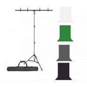 Kit suporte T Fundo Infinito Ts-8316 Banner eventos publicidade TRIPE T 1,60X2,00M