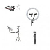 Iluminador LEd Kit Live  Sup Mic Bandeja Acess Tripé NT510