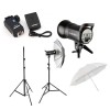KIT APOLO II (2 FLASHES GREIKA SK300, 1 RADIO FLASH, 2 TRIPES, 2 SOMBRINHAS)600WS