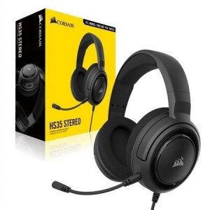 HEADSET GAMING CORSAIR HS35 STEREO CARBONO HS 20HZ - 20 KHZ - CA-9011195-NA