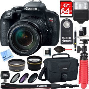 Câmera Canon EOS t7i 18-135 super kit completo 64gb