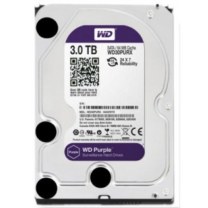 HDD INTERNO WD *PURPLE* 3 TB PARA SEGURANCA / VIGILANCIA / DVR - WD30PURX