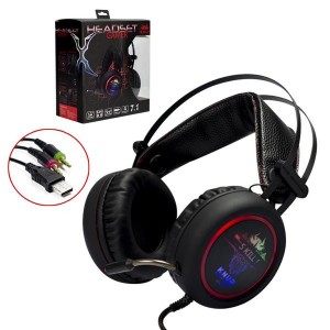 Headphone Gamer Pc Com Microfone 7.1 Preto Kp-401