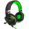 Fone De Ouvido Headset Gamer P2 Para Ps4 Xbox One Notebook Macbook Com Microfone Preto e Verde DF-500