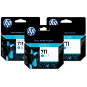 CARTUCHO HP PLOTTER 711 P/ T120 E T520 - CIANO 29ML - PACOTE COM 3 - CZ134AB