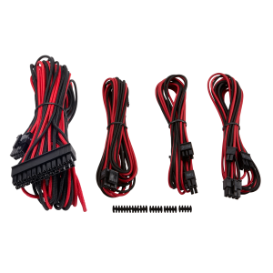 KIT Cabos Starter Corsair Premium Tipo4 G3 Individ RED/BLACK - PN # CP-8920148