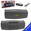 Caixa de Som Bluetooth USB 10W Micro SD Card Cinza KM-223