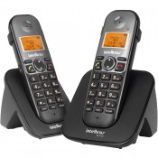 TELEFONE INTELBRAS SEM FIO TS 5122 BASE E RAMAL - PRETO - 4125122