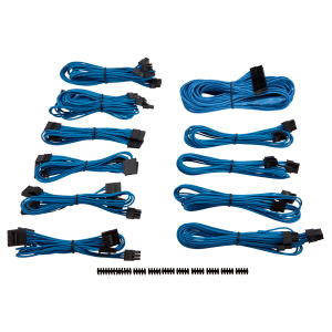KIT Cabos Pro Corsair Premium Tipo4 G3 Individ. BLUE - PN # CP-8920154