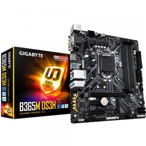 Placa Mae Gigabyte B365M DS3H (LGA1151/DDR4/HDMI/DVI/M-ATX) - PN # B365M DS3H